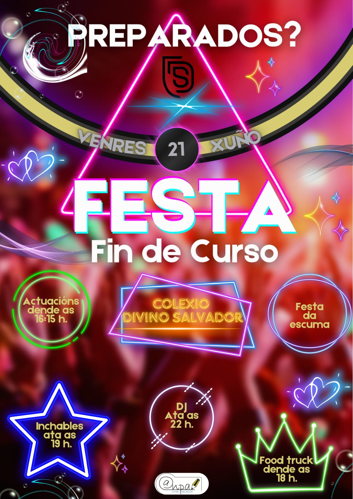 Cartel das festas colexiais do ano 2024